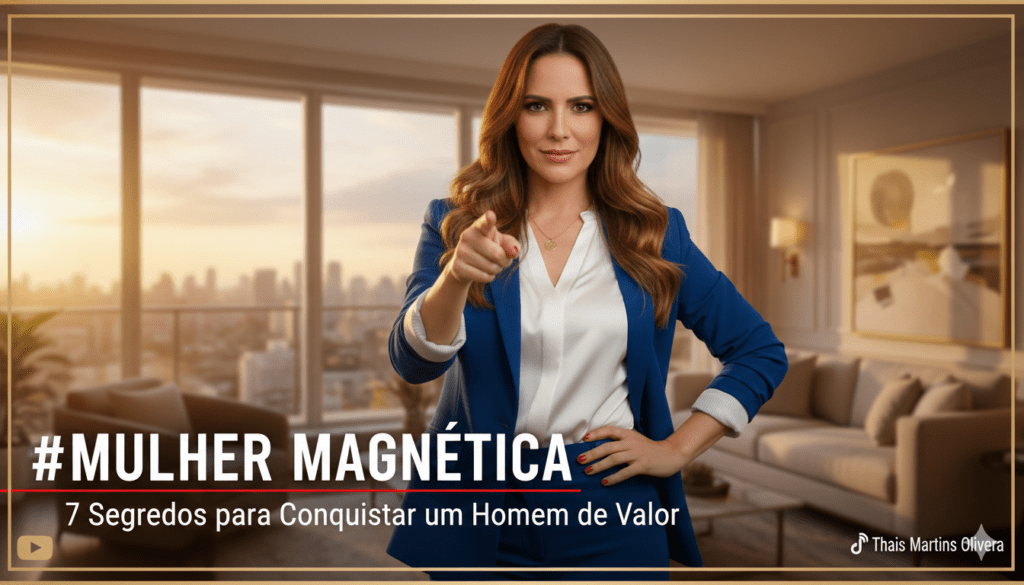 Especialista Thais Martins Oliveira ensinando como ser uma Mulher Magnética e conquistar um homem de valor.